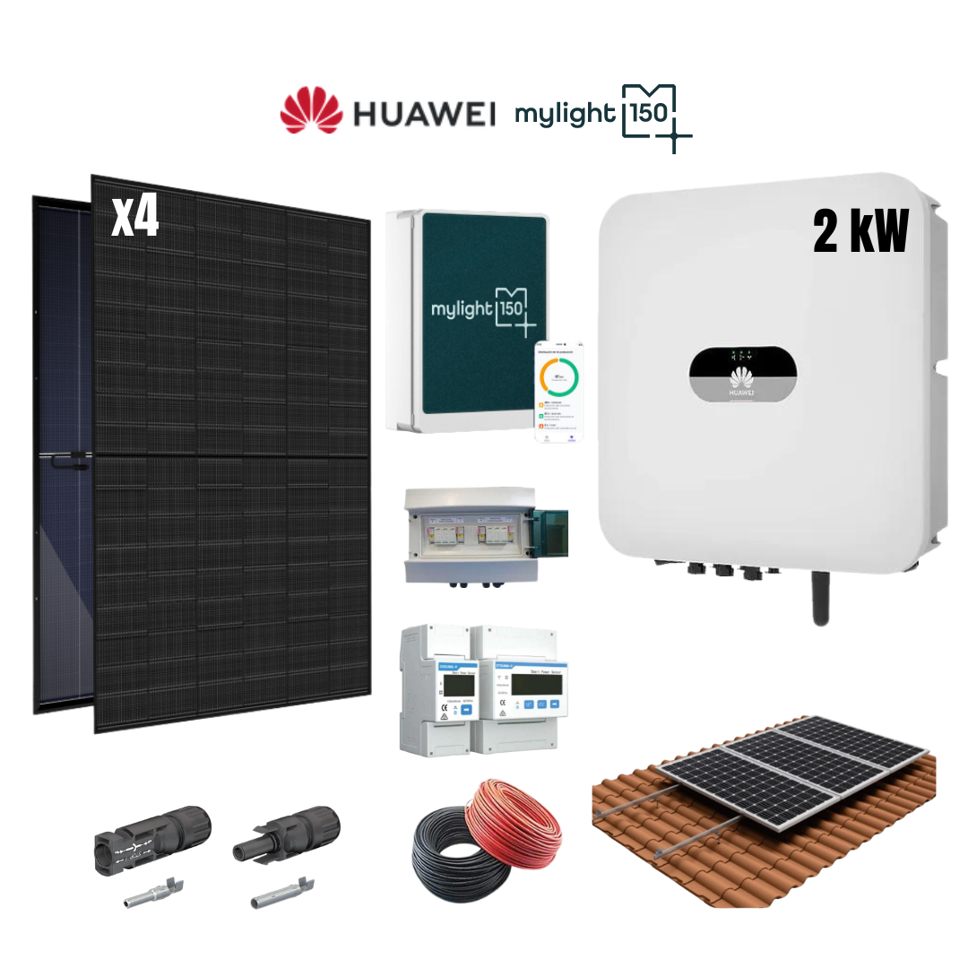 Kit Solar Autoconsum Huawei Hibrid 2kW SUN2000L-2KTL i Panells Solars Bifacials MYLIGHT 150 (4.000 kWh/any)