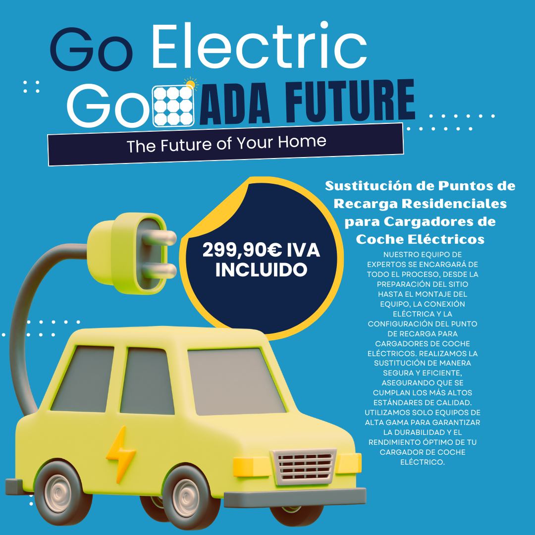 Mano de Obra Profesional Sustitución Puntos de Recarga Residenciales Realizamos la sustitución de manera segura y eficiente, asegurando que se cumplan los más altos estándares de calidad. Ada Future